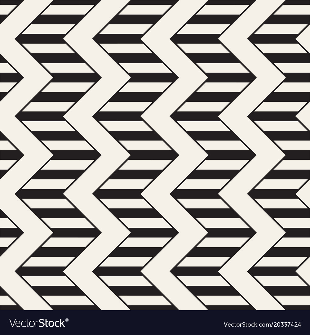 Zigzag Line Pattern - Monochrome