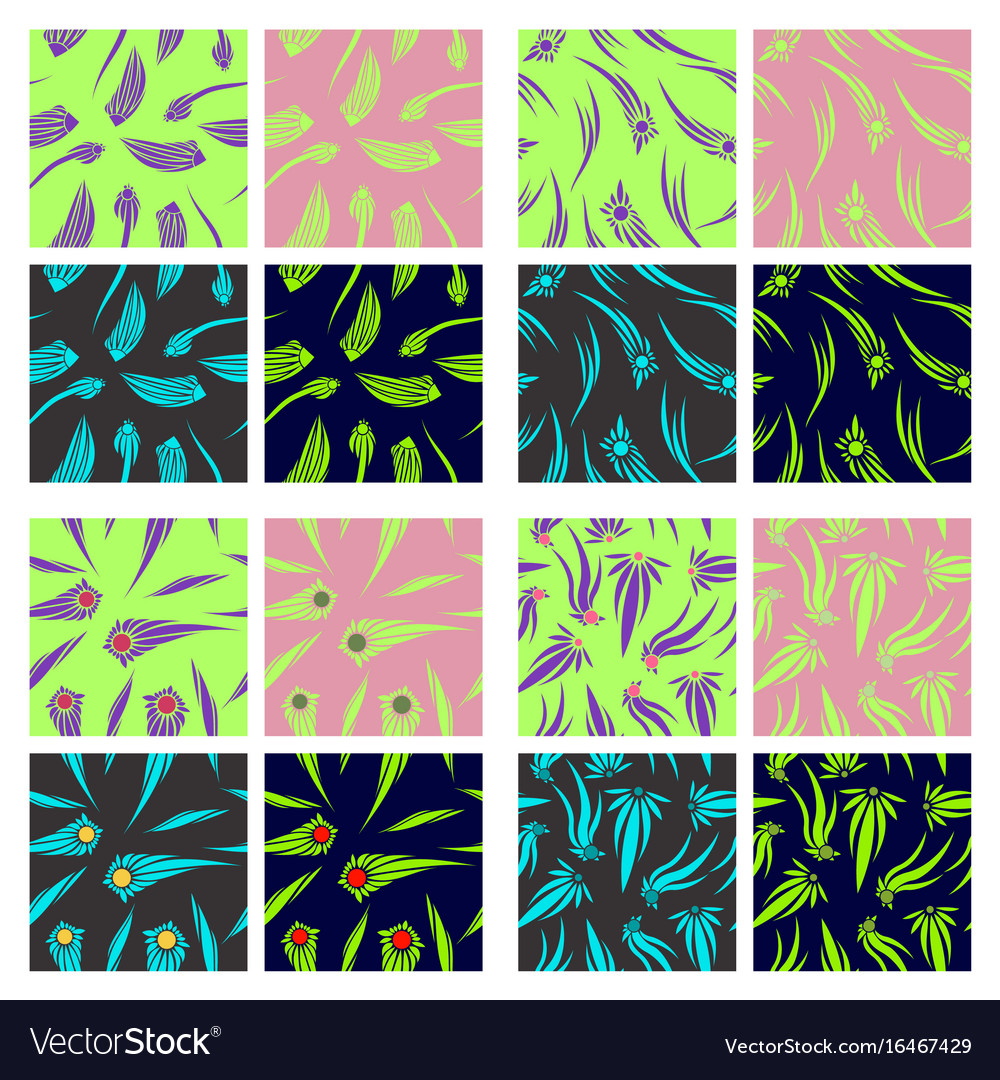 Assembly of patterns in flower style