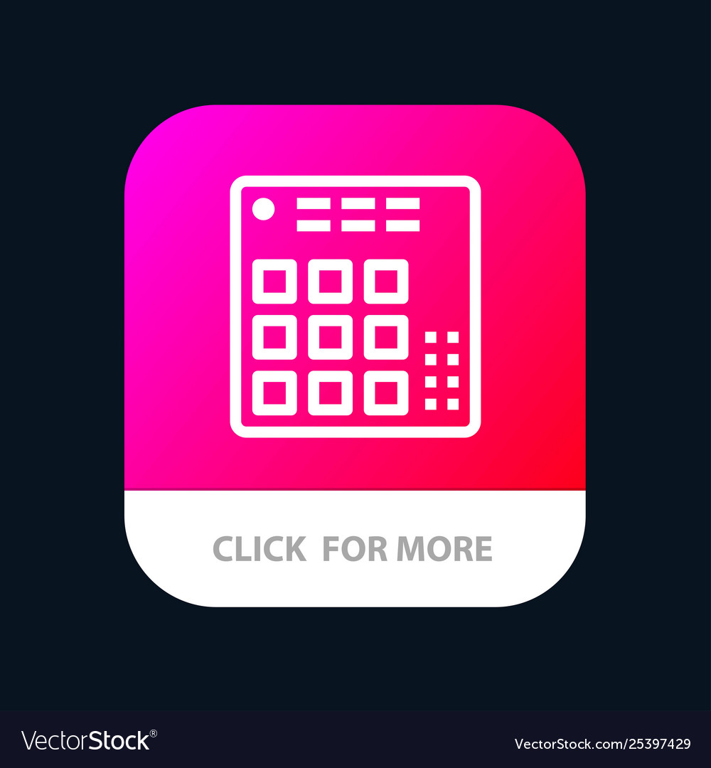 Audio controller dj live mixer mobile app button vector image Audio controller dj live mixer mobile app button