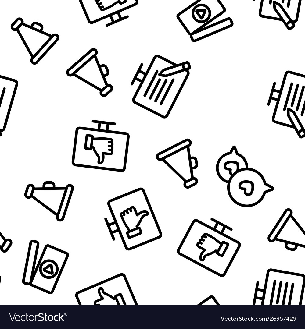 Blogger seamless pattern contour Vector Image Blogger seamless pattern contour