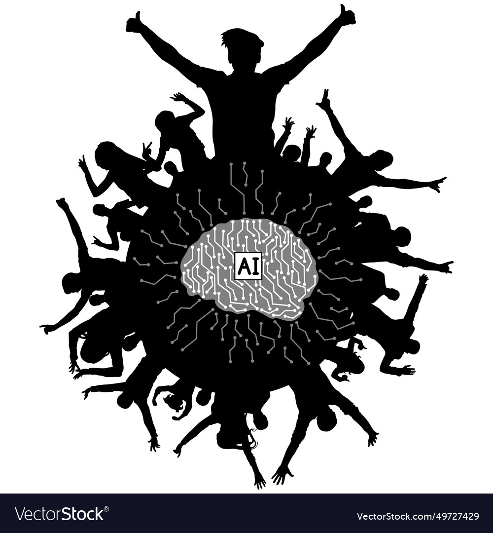 Development of artificial intelligence vector image Development of artificial intelligence