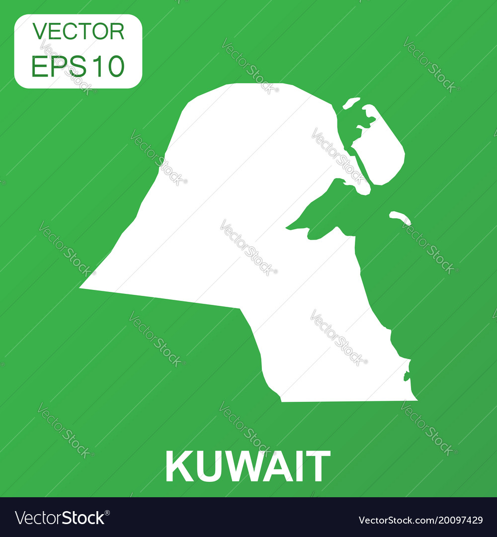 Kuwait-Karte Icon Business Konzept Piktograph