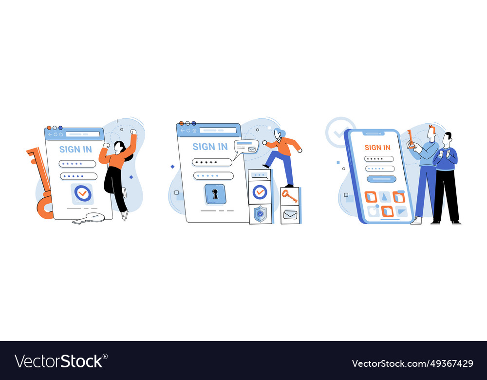 Login password the check username feature helps vector image Login password the check username feature helps