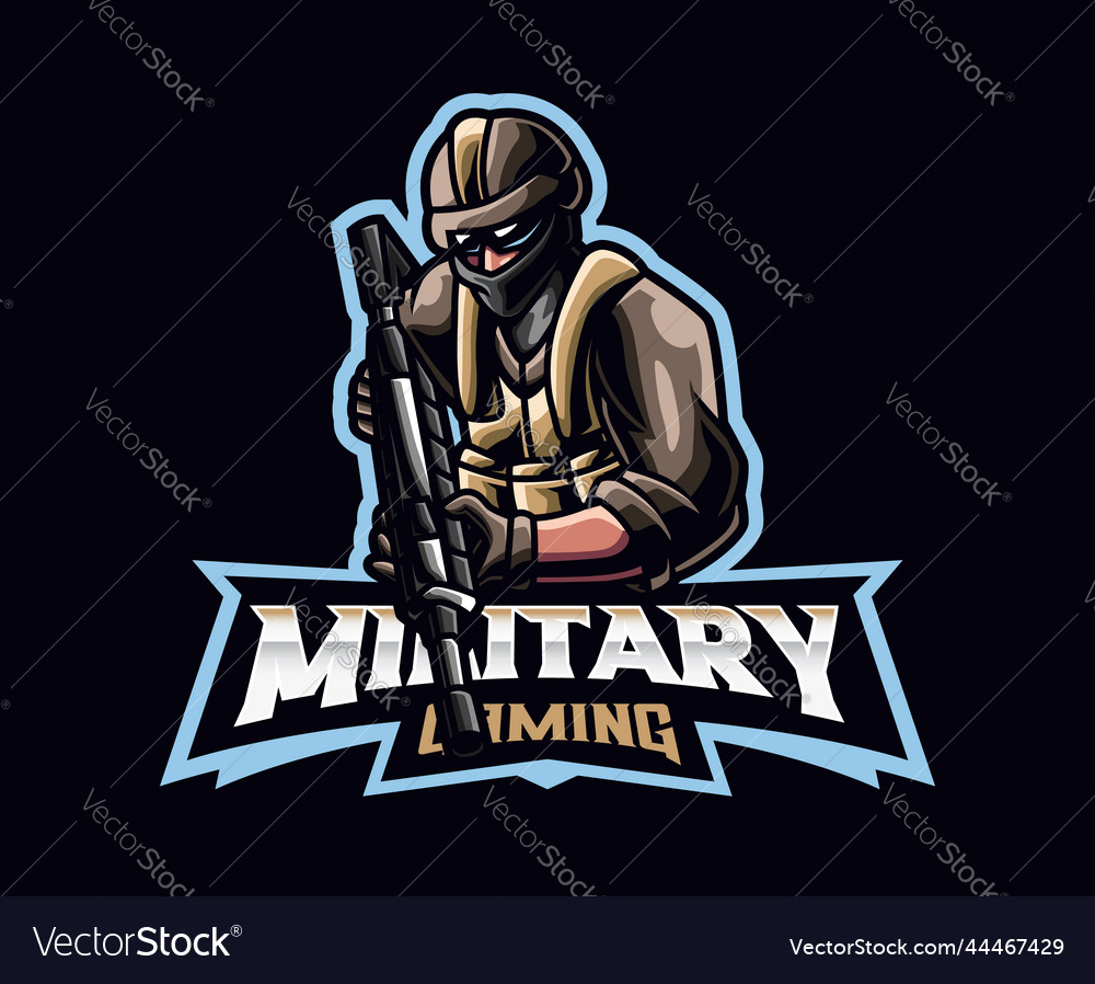 Military mascot logo design