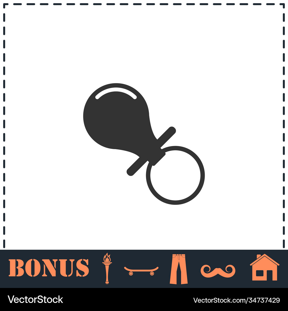 Nipple icon flat Royalty Free Vector Image - VectorStock