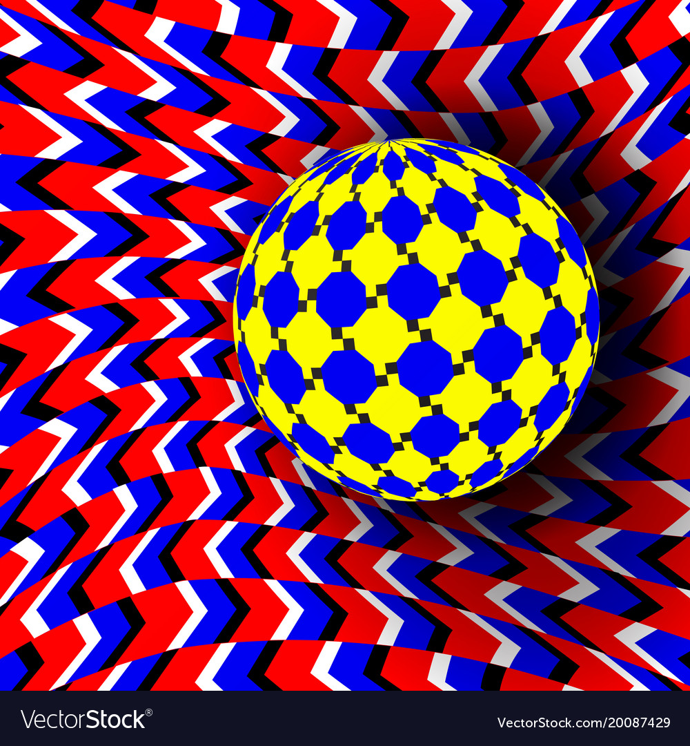 Optical 3d art rotation dynamic effect