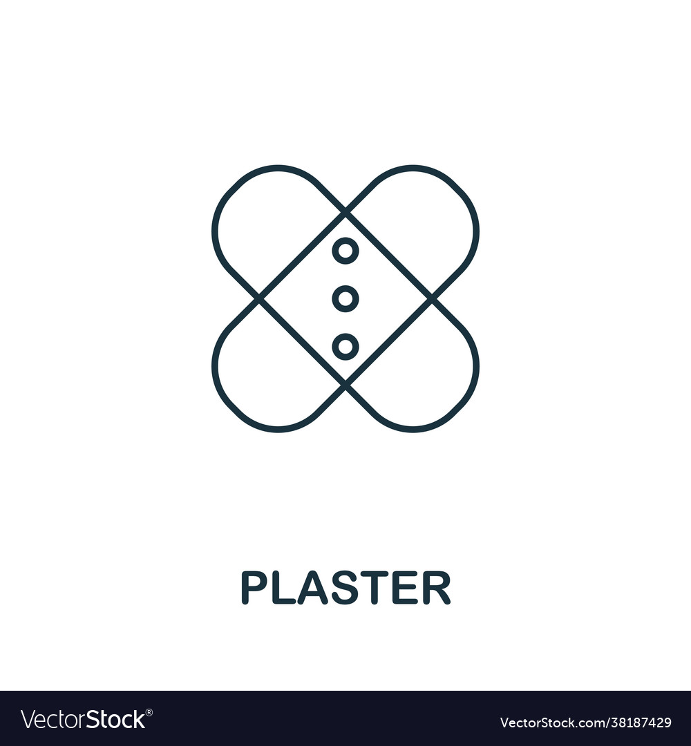 Plaster line icon thin style element from