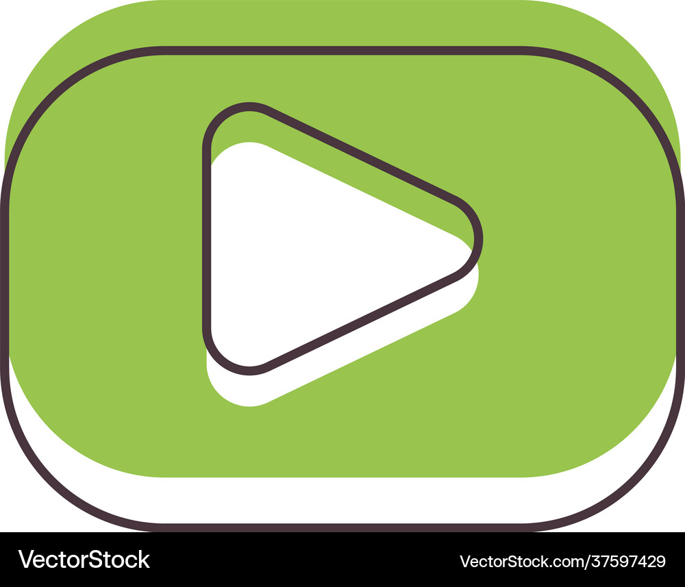 Play button icon Royalty Free Vector Image - VectorStock