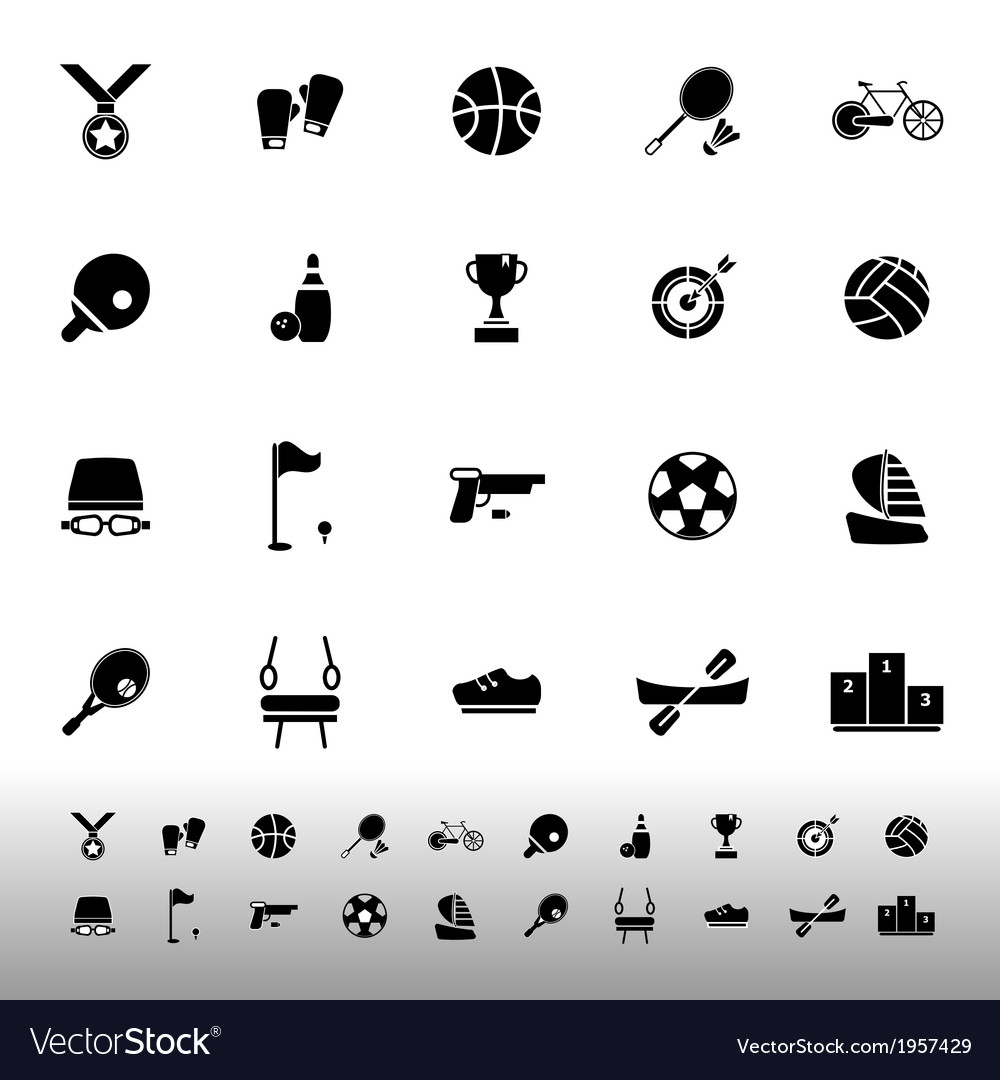 Sport game athletic icons on white background Vector Image