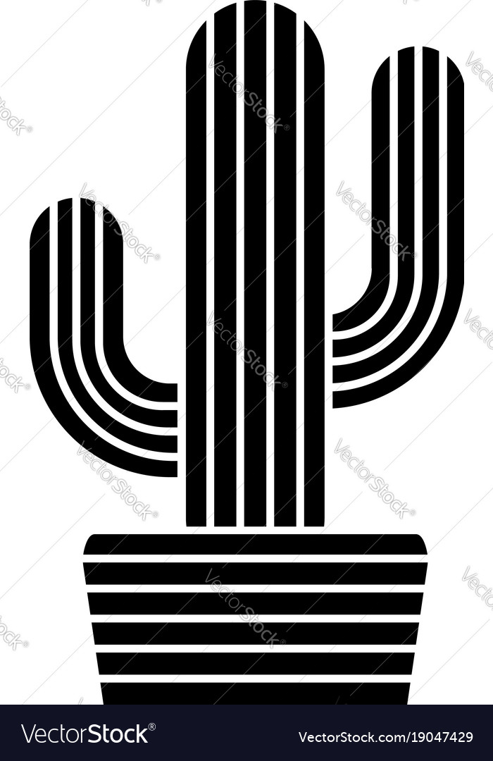 tall cactus icon simple