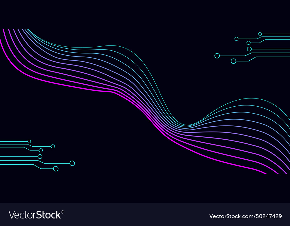 Tech template in cyberpunk style geometric shape vector image Tech template in cyberpunk style geometric shape