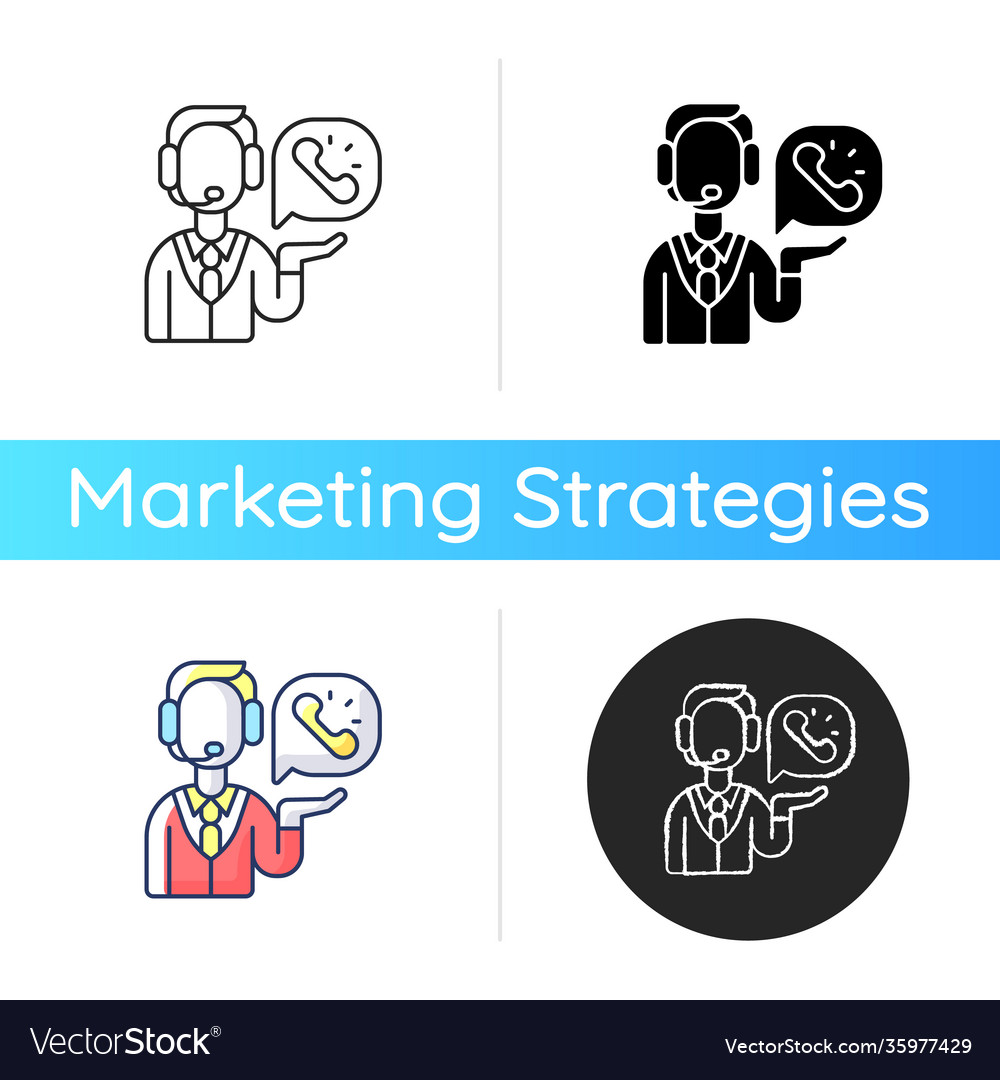 Telemarketing Icon - Sales Call