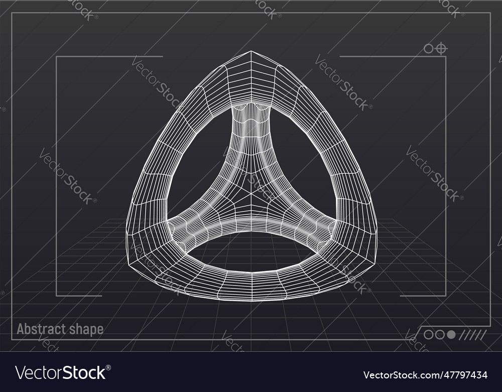 Abstract technology styled grid shape vector image Abstract technology styled grid shape