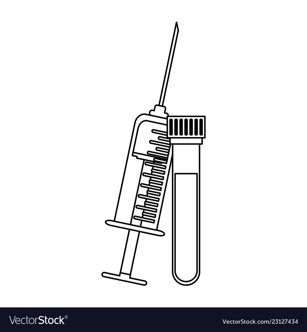 blood-test-tubes-black-and-white-royalty-free-vector-image