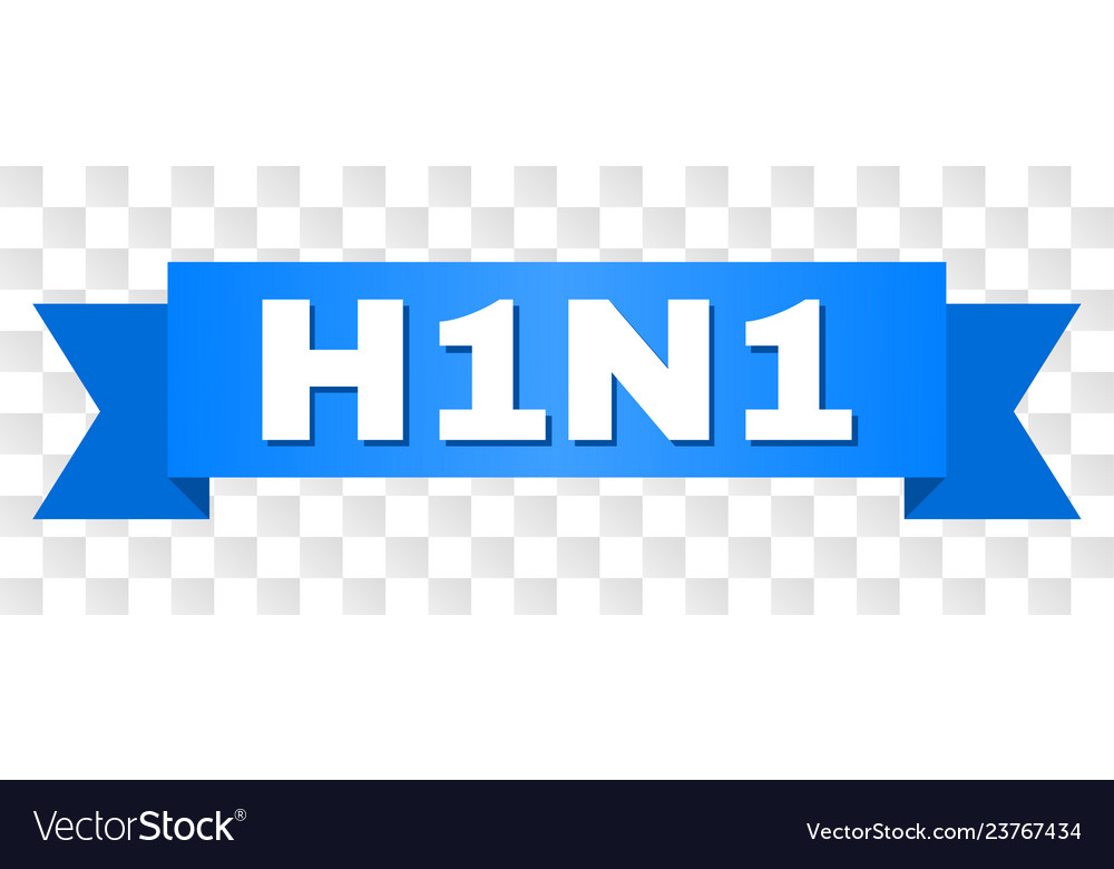 Blue tape with h1n1 caption