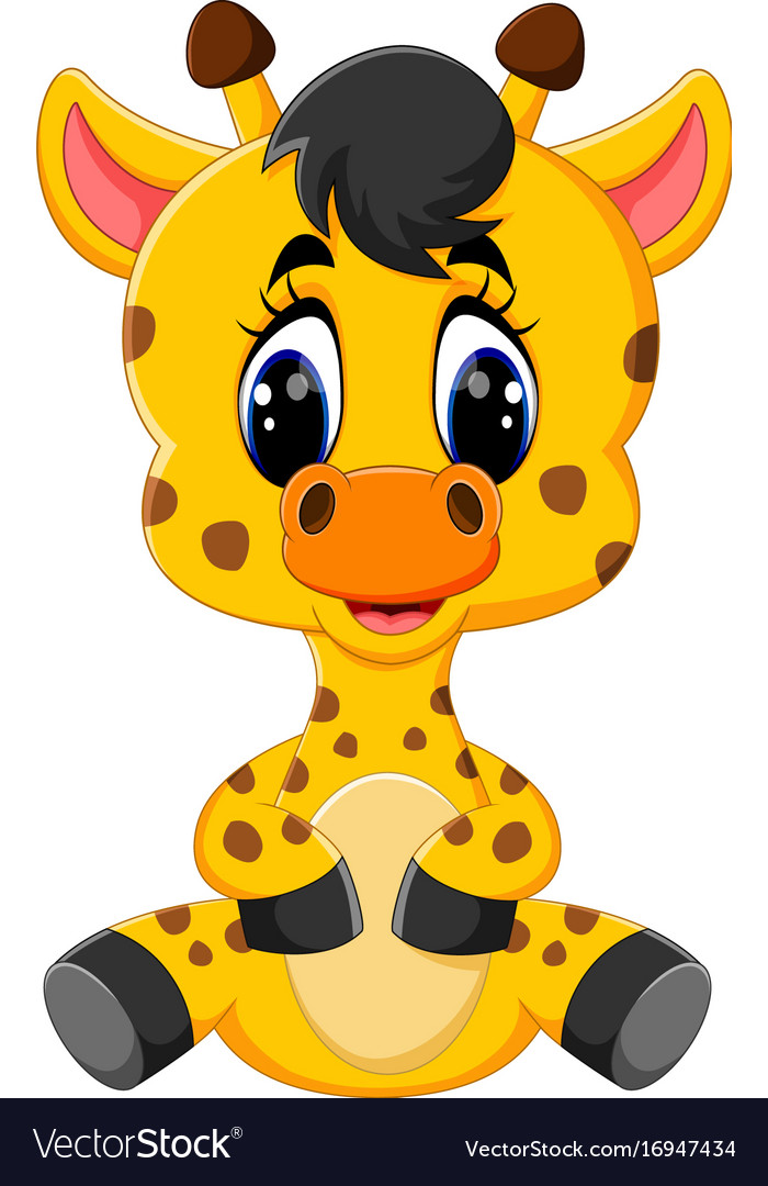 cute baby giraffe cartoon