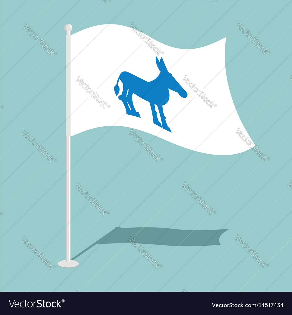 Democrat donkey flag national Royalty Free Vector Image