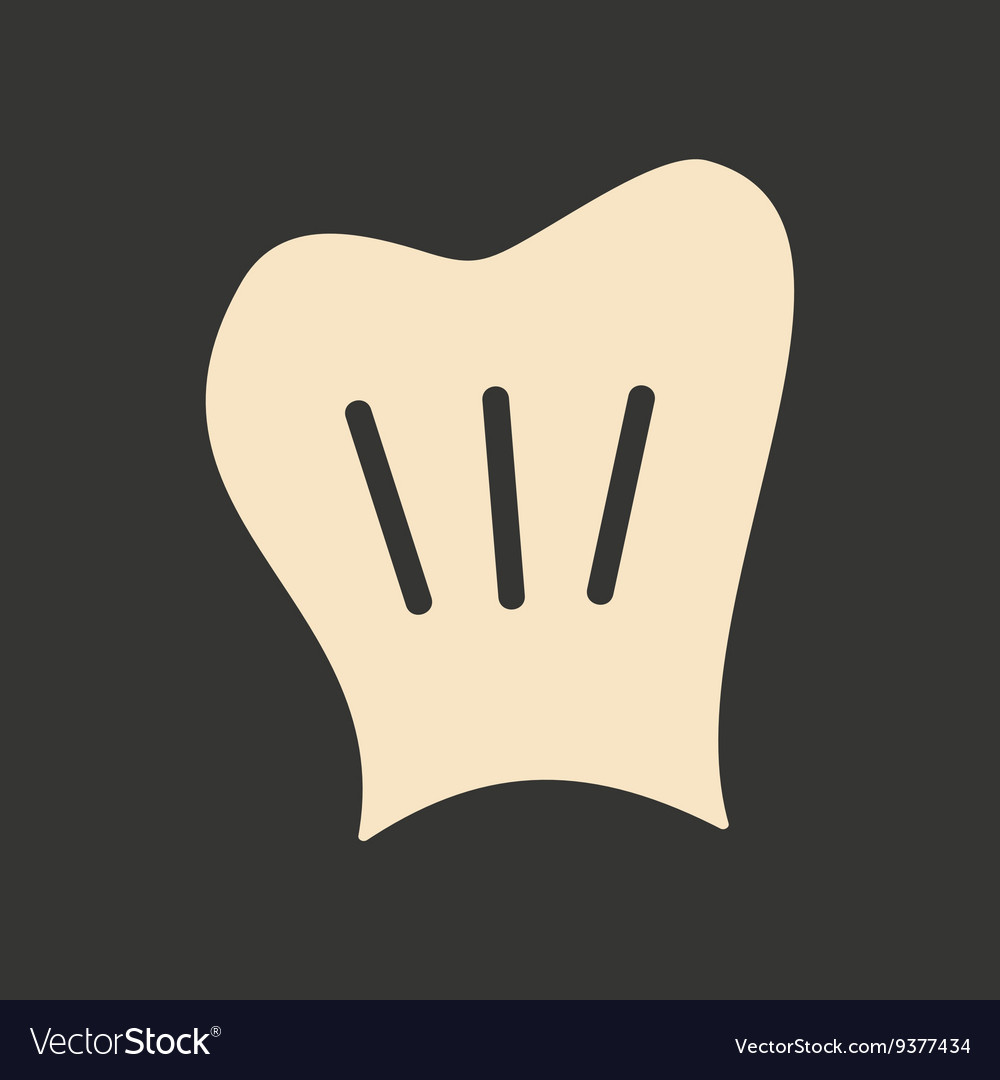 Flat in black and white mobile application chef