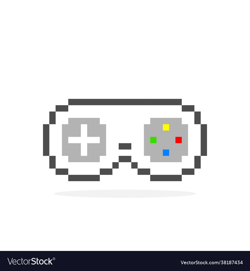 Gamepad pixel image for game assets