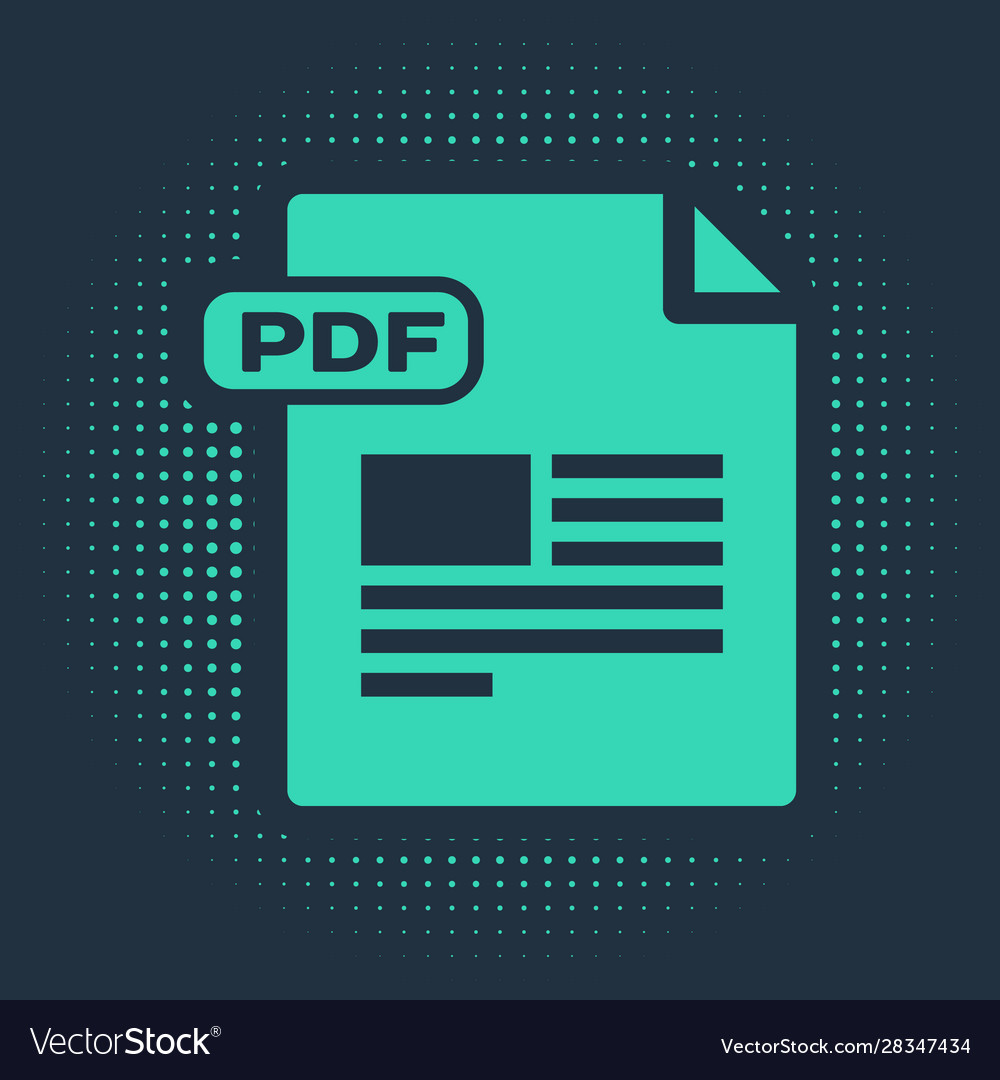 Green pdf file document download button icon Vector Image