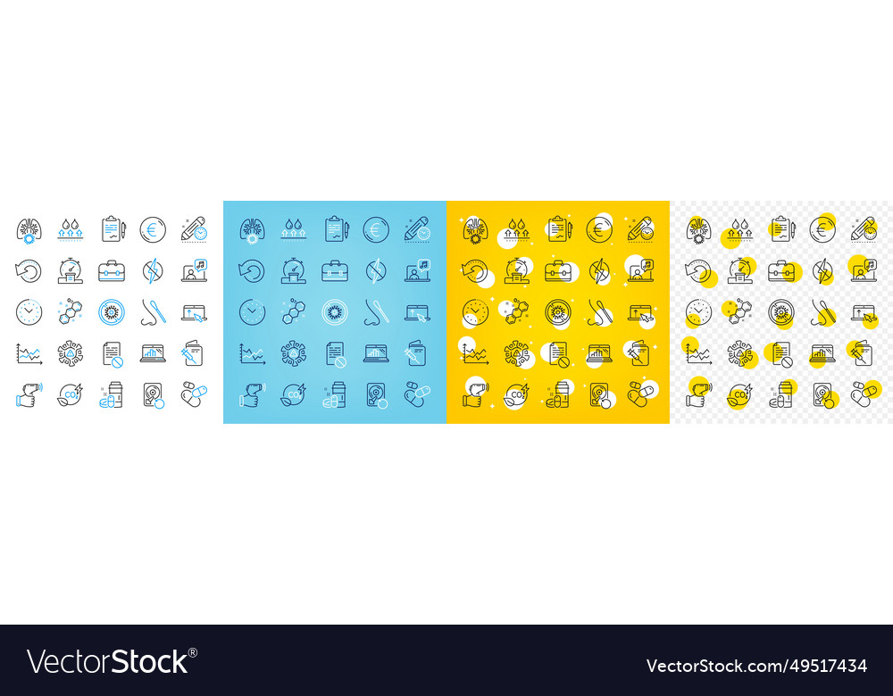 Icons set of timer recovery data vector image Icons set of timer recovery data