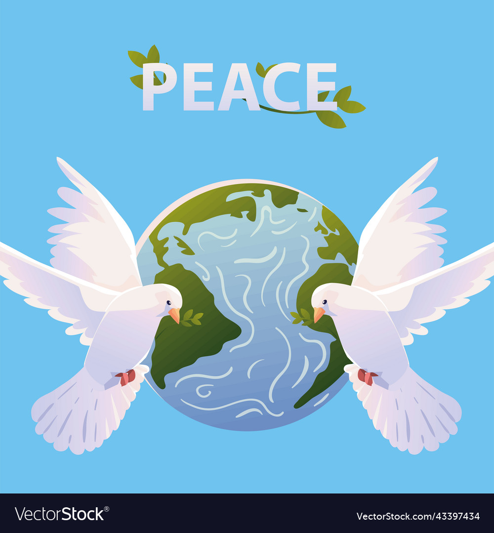 International day of peace poster Royalty Free Vector Image