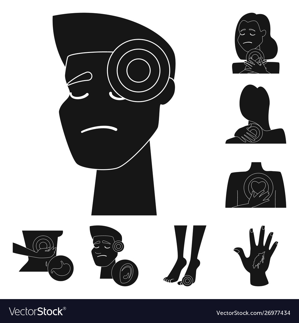 Isolated object first and help sign set Vector Image Isolated object first and help sign set
