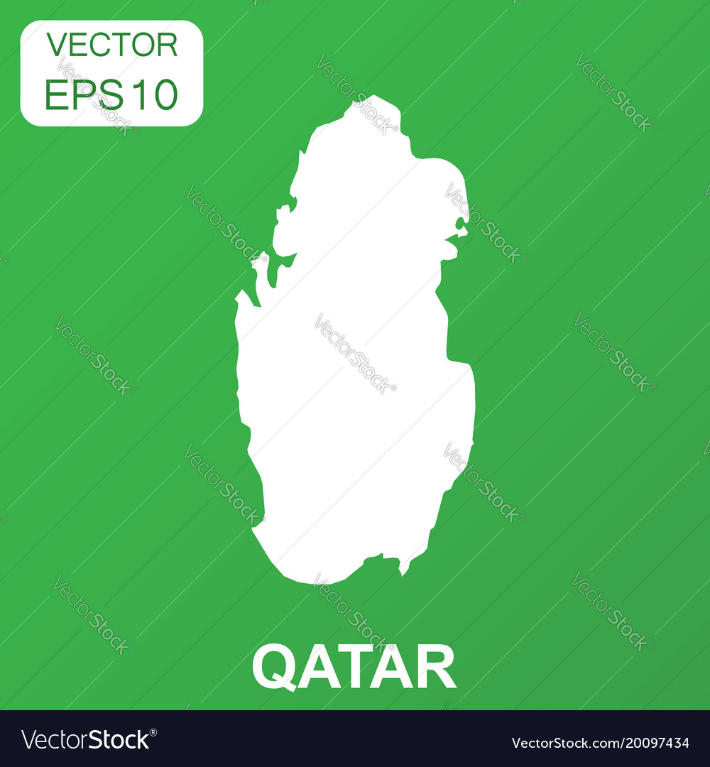 Qatar map icon business concept pictograph