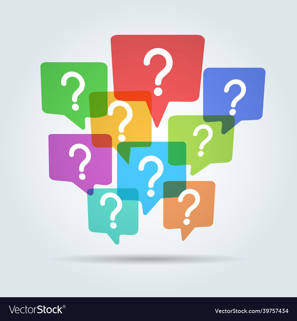 Questions community question marks group Vector Image