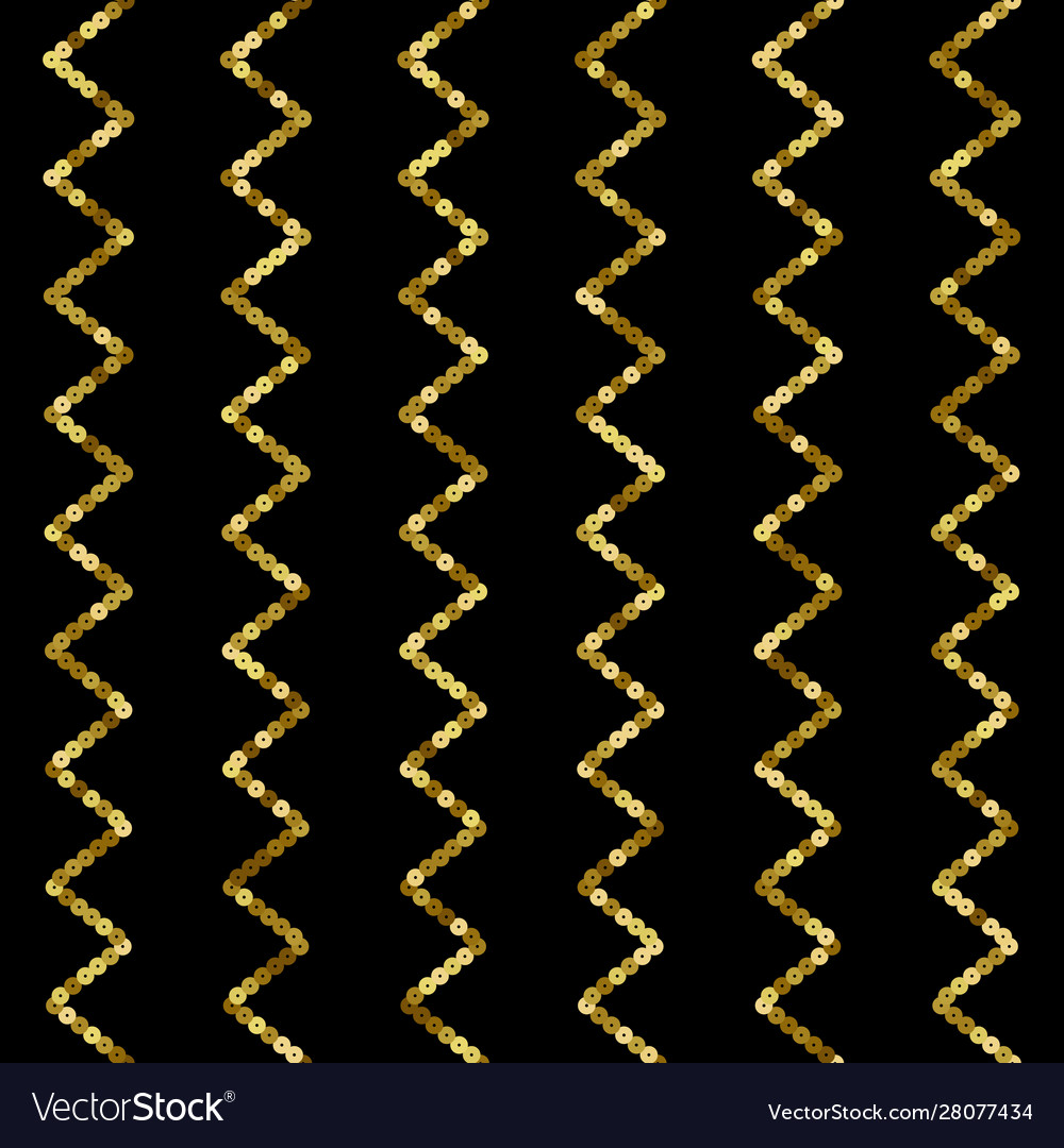 Sequins seamless pattern abstract zig zag