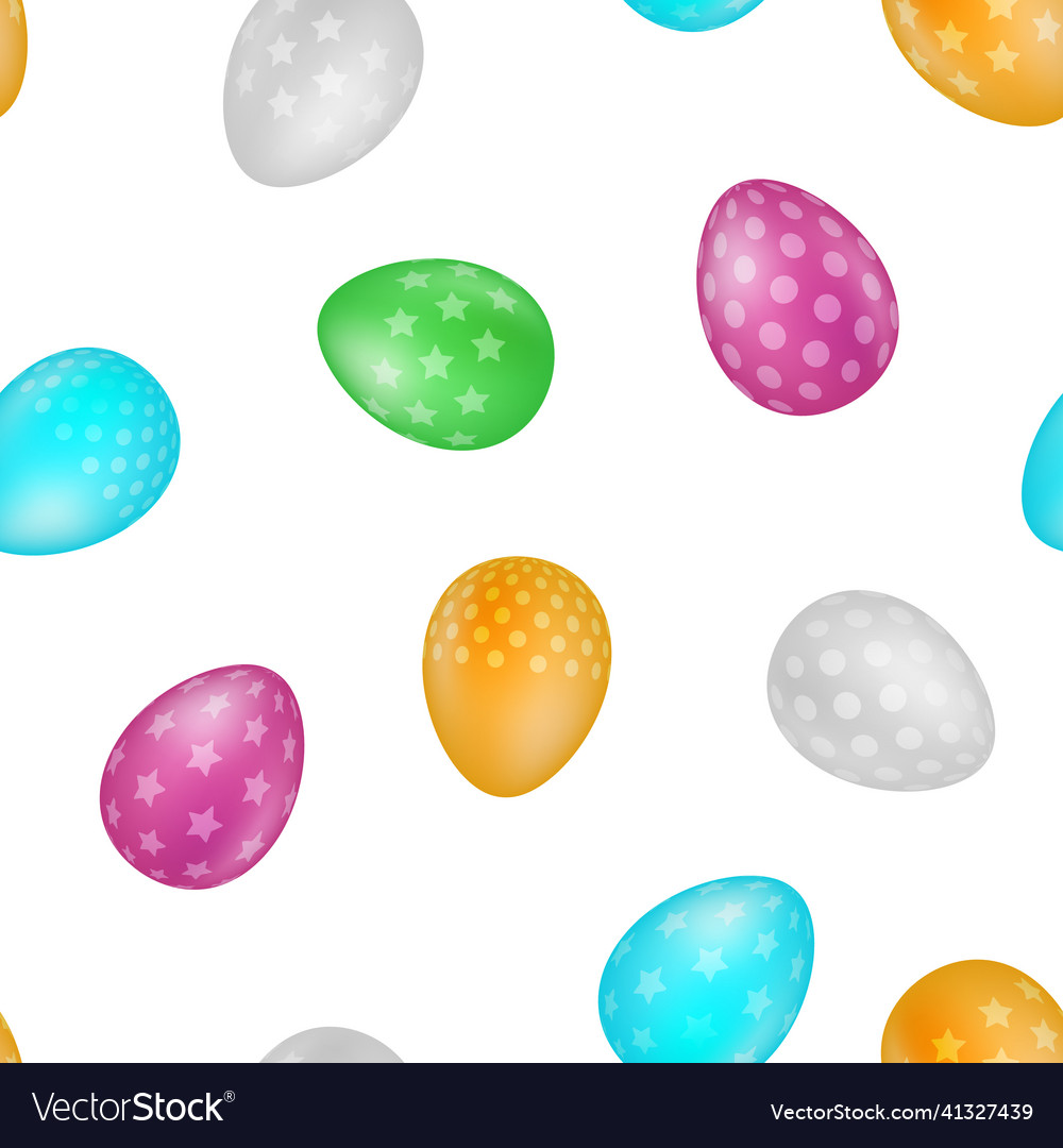 Colorful easter eggs seamless pattern Royalty Free Vector