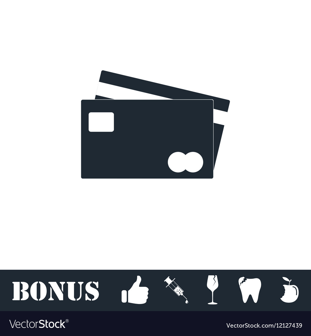 Credit cards payment icon flat