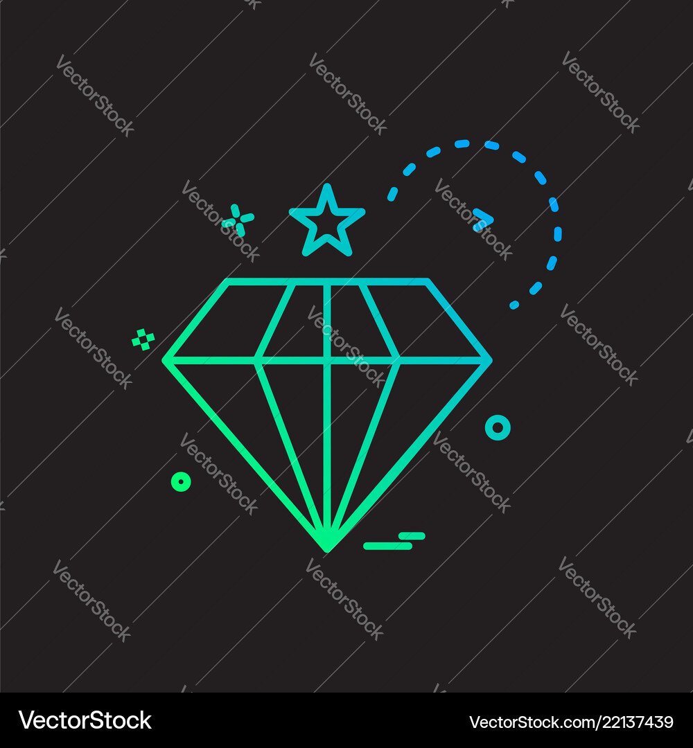 Dimond icon design Royalty Free Vector Image - VectorStock