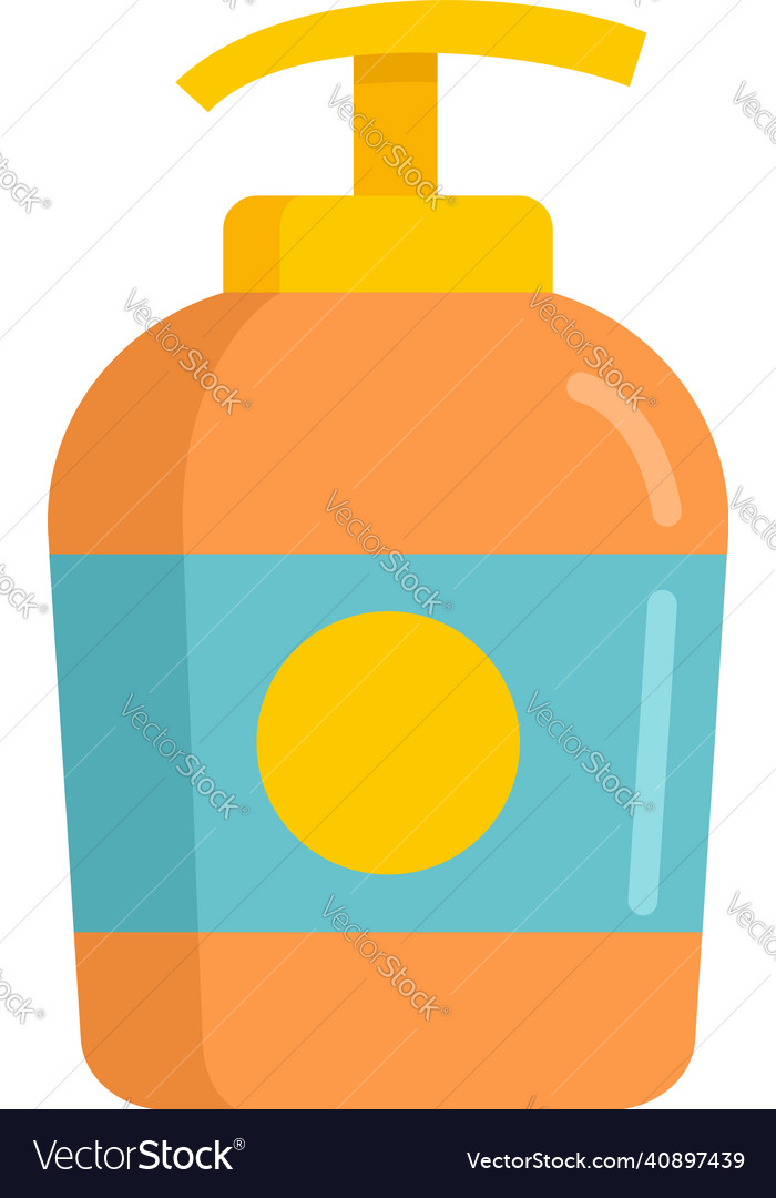 Dispenser soap icon flat isolated Royalty Free Vector Image