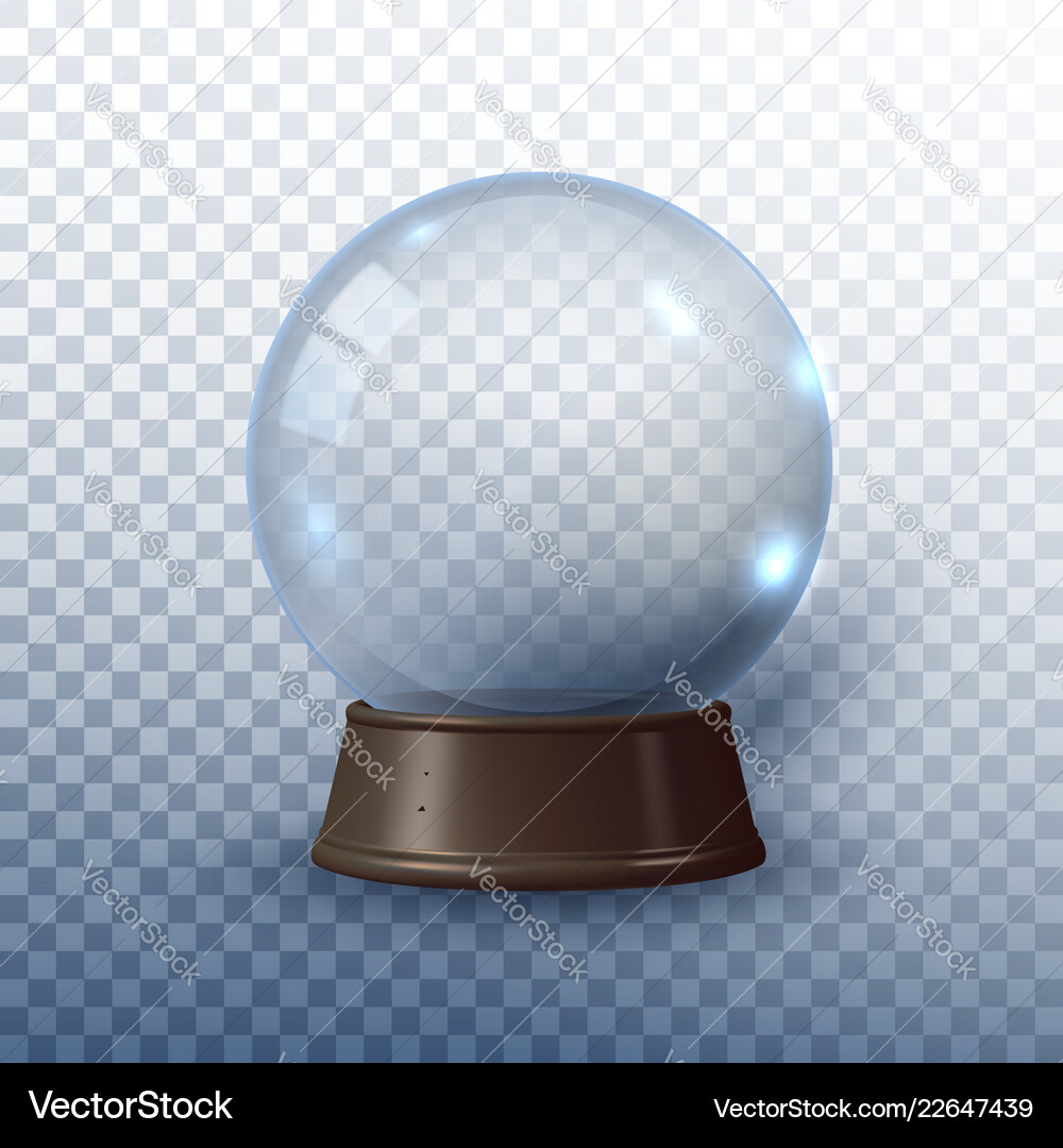 Empty snow globe Royalty Free Vector Image - VectorStock