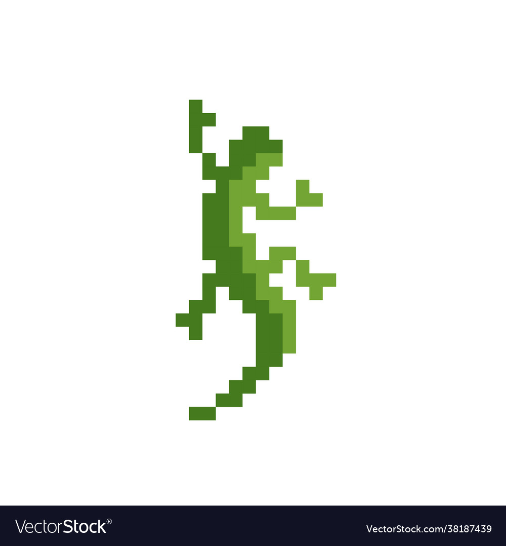 Gecko pixel image for game assets