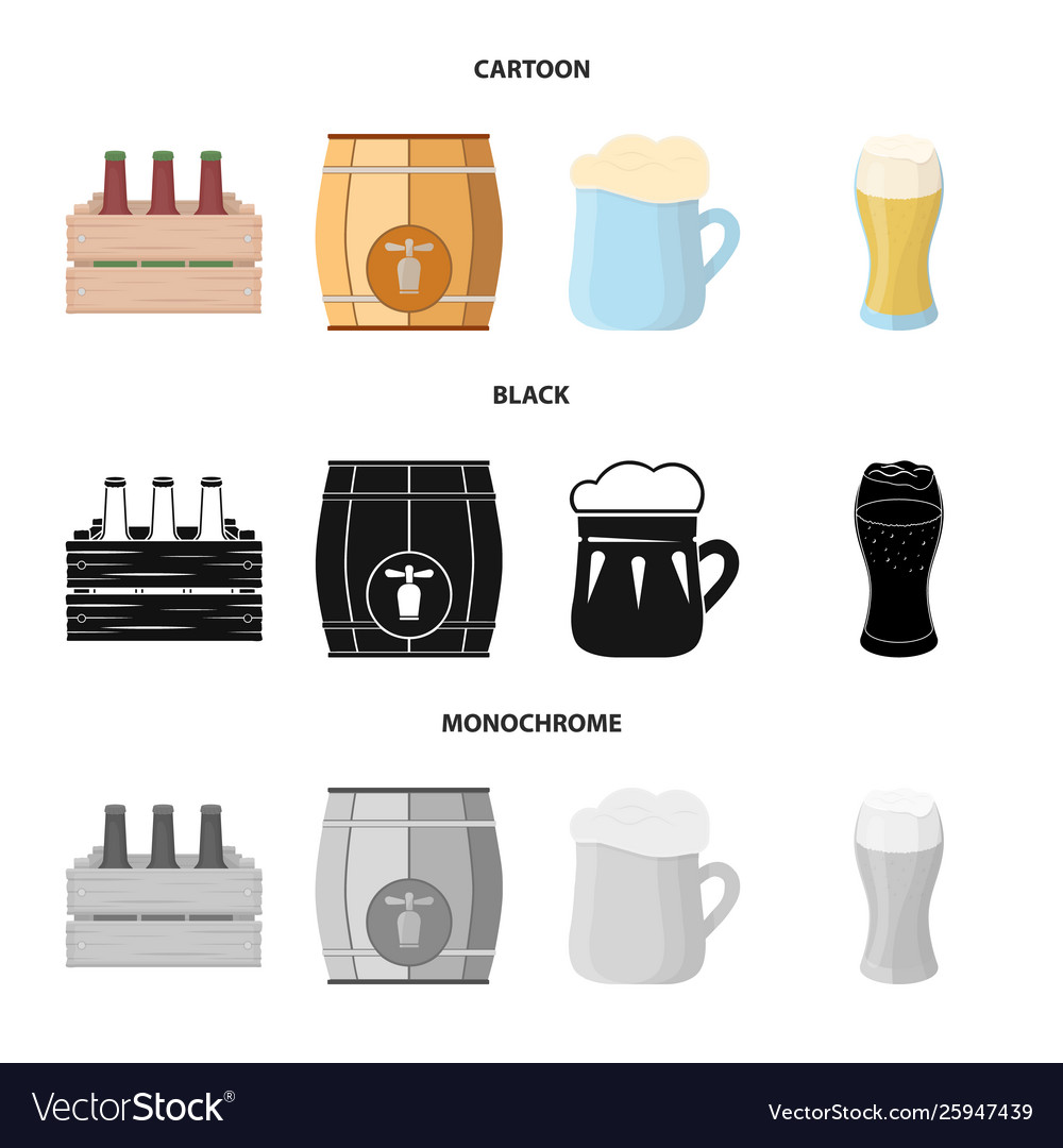 Isolated object minimal and pint logo set