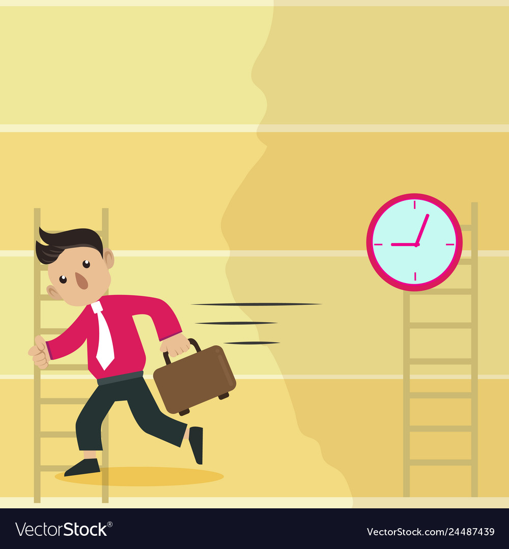Man Running with Briefcase
