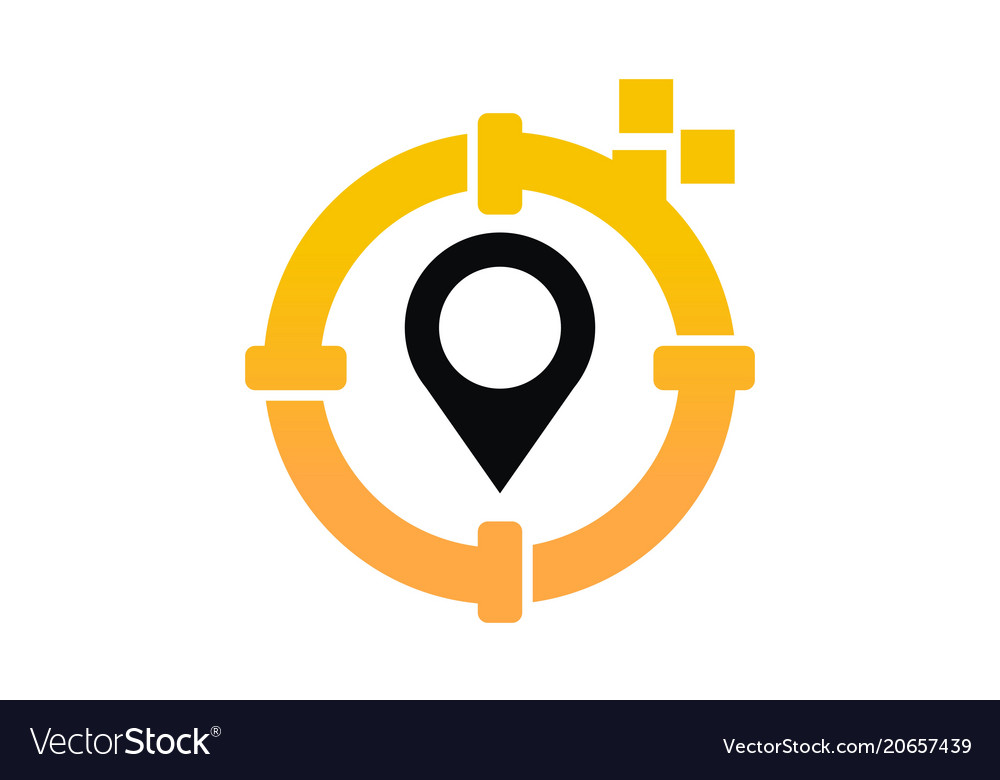 Pipeline track pin app Vector Image Pipeline track pin app
