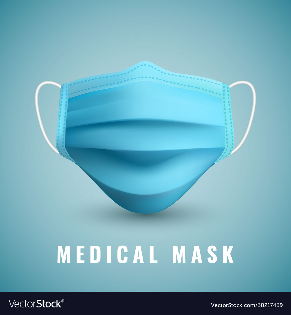 Realistic medical face mask details 3d medical Vector Image