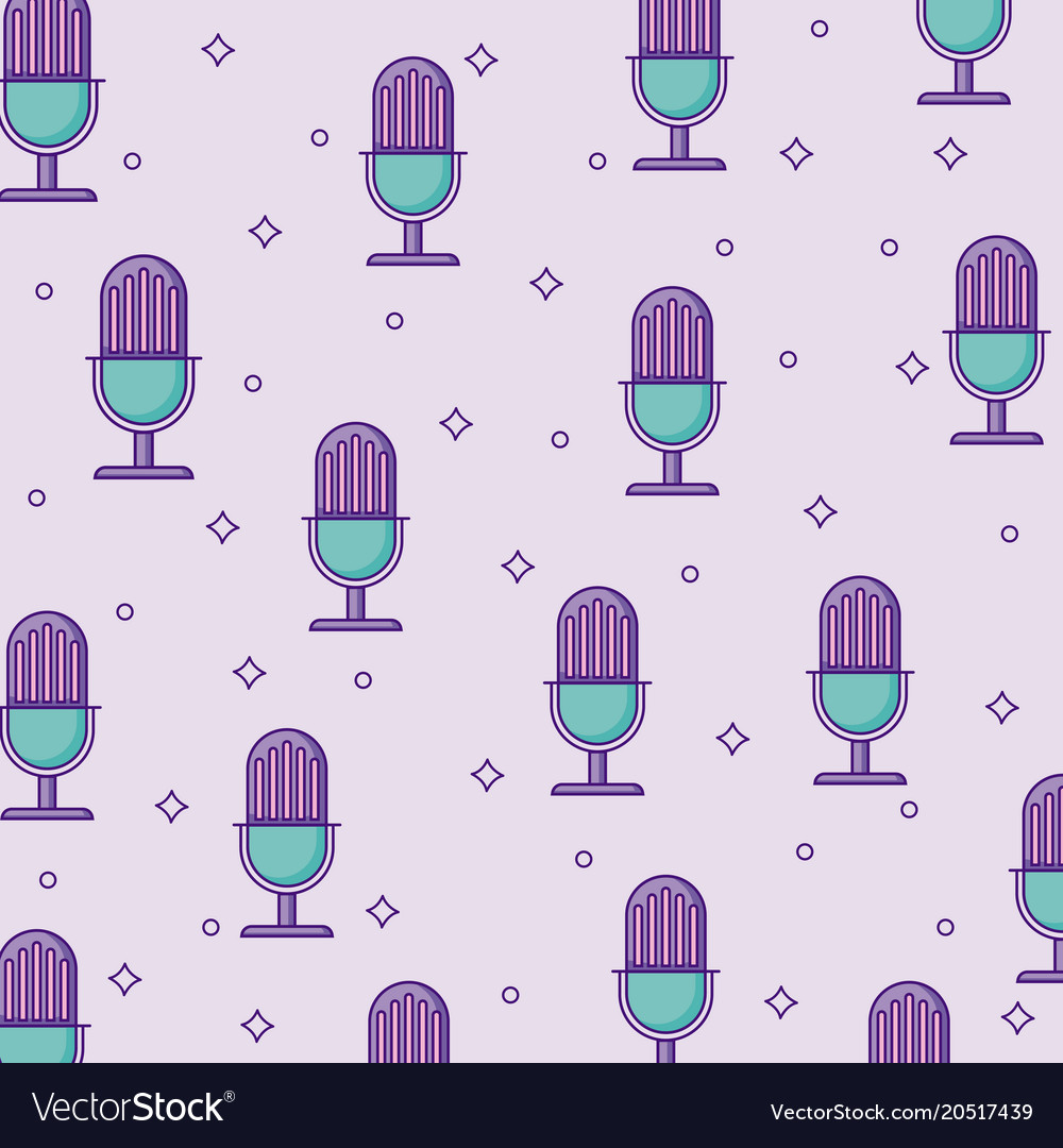Retro Microphone Pattern