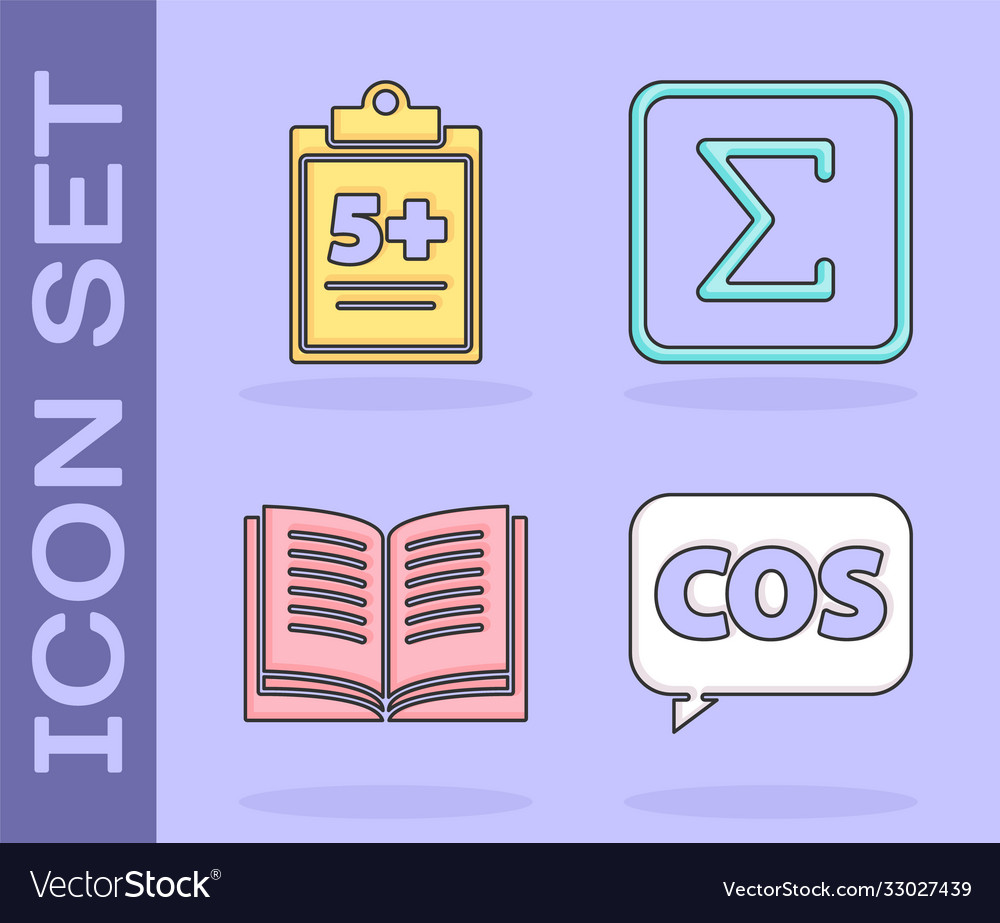 Set mathematics function cosine test or exam