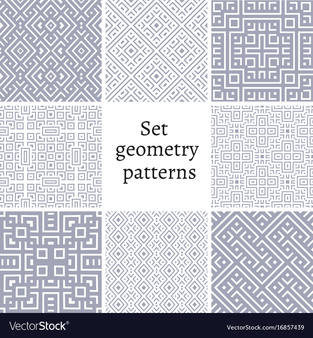Set of ornamental patterns for backgrounds