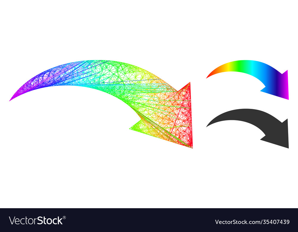Spectrum net gradient redo icon vector image Spectrum net gradient redo icon