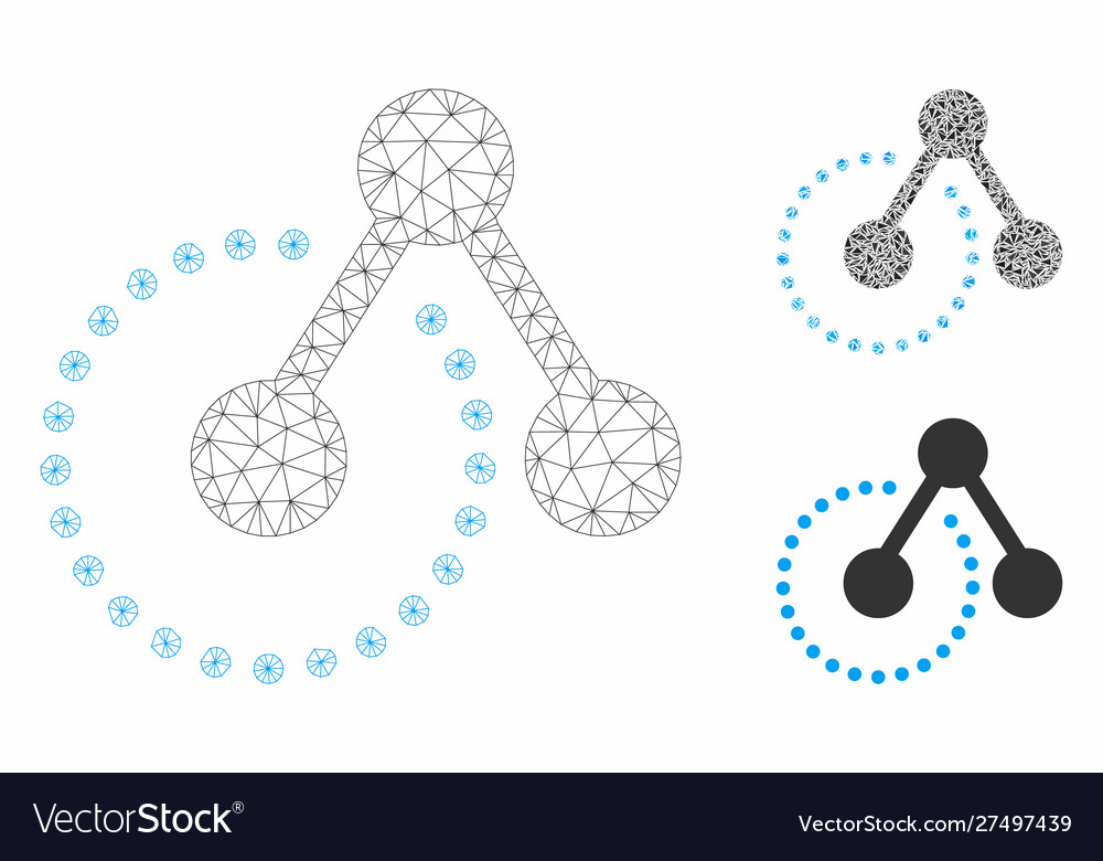 Structure analysis mesh network model vector image Structure analysis mesh network model