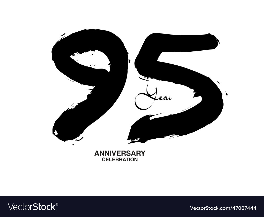 95 years anniversary celebration template