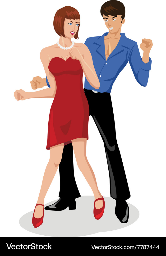 A couples are dancing Royalty Free Vector Image