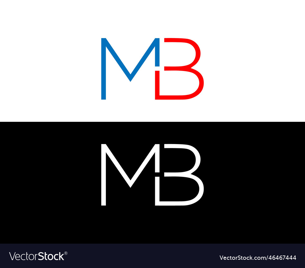 Abstract letter mb logo icon monogram