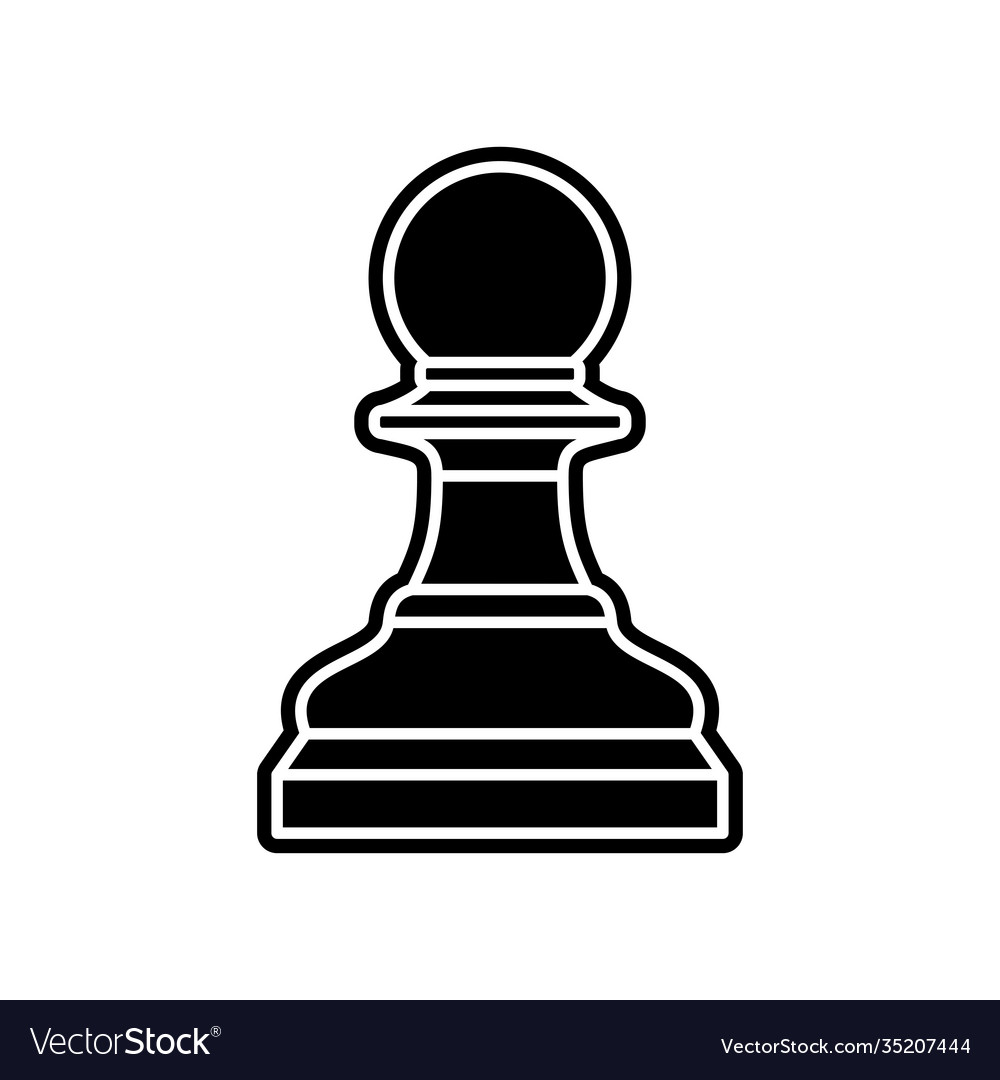 Outlined chess pawn symbol