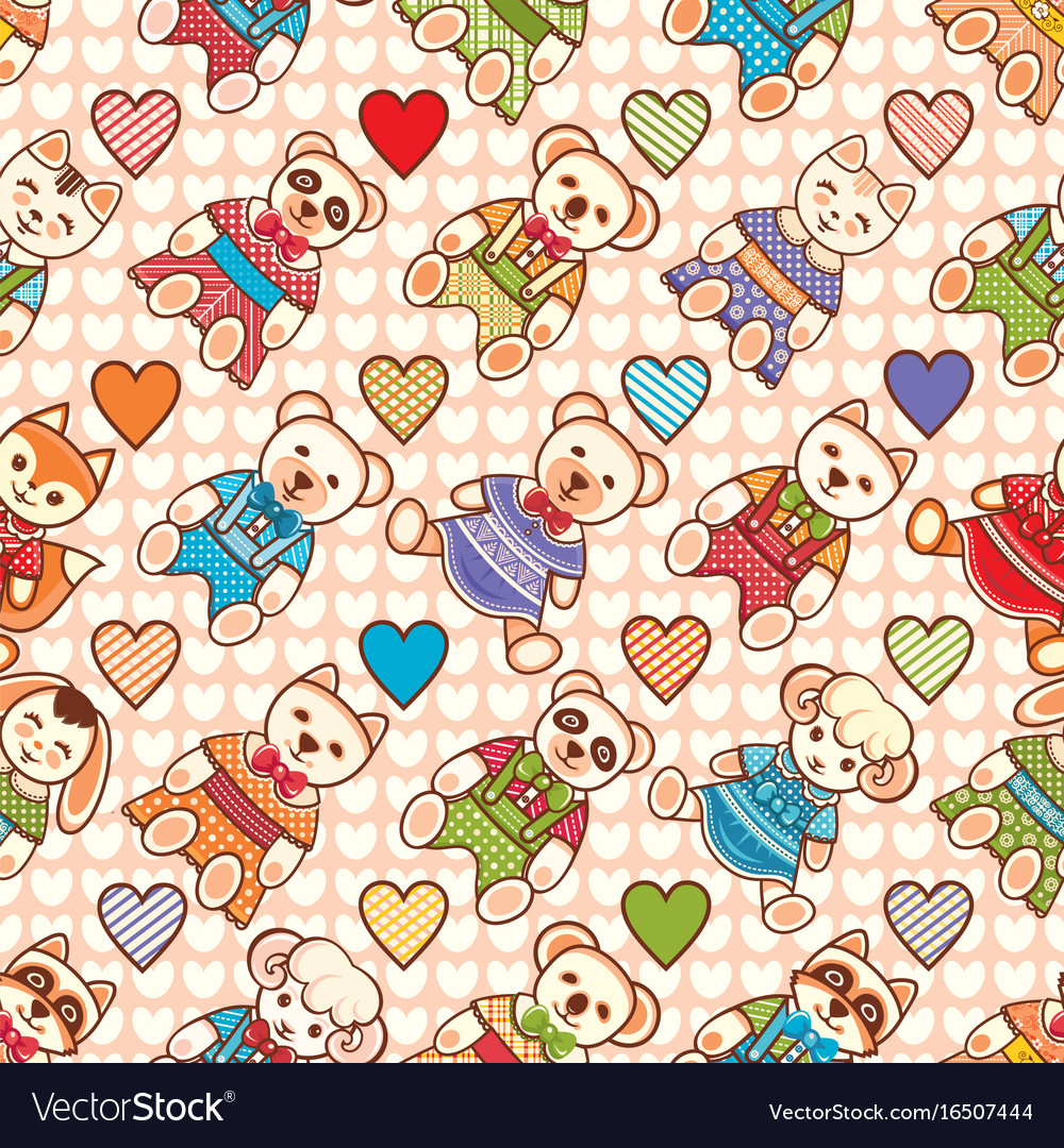Child toy seamless pattern design element